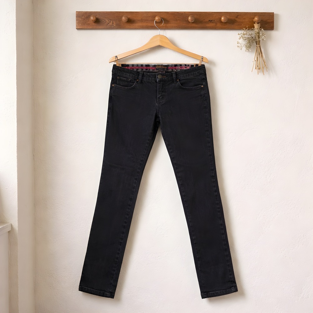 Billabong Skinny Jeans Women Size 7 Charcoal Black Surf Beach J307CPRI